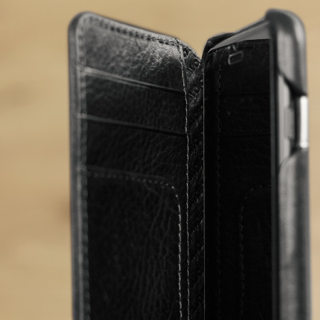 Vaja Wallet Agenda iPhone 7 Premium Leather Case - Black