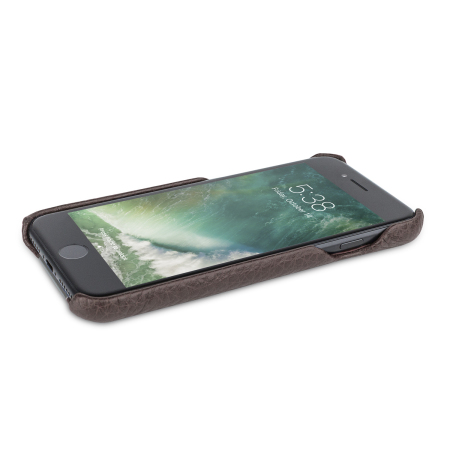 Vaja Grip iPhone 7 Premium Leather Case - Brown / Birch