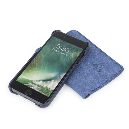 Funda iPhone 7 Vaja Grip Premium de Piel - Azul