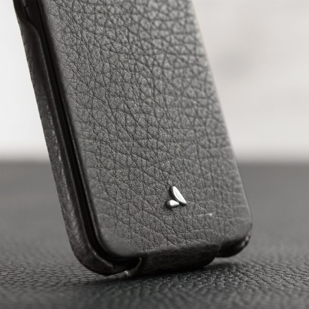 Vaja Ivo Top iPhone 7 Premium Leather Flip Case - Dark Brown