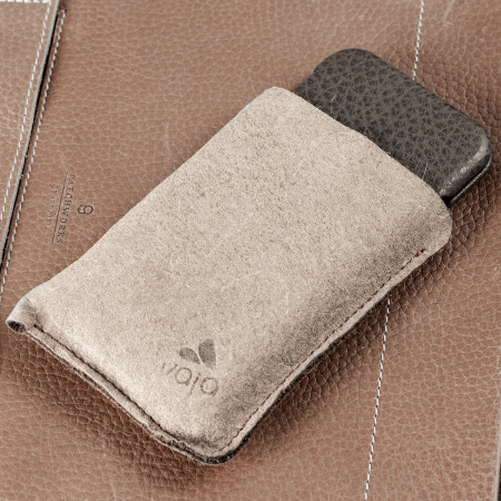 Vaja Ivo Top iPhone 7 Premium Leather Flip Case - Dark Brown