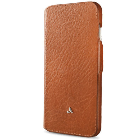 Vaja Ivo Top iPhone 7 Plus Premium Leather Flip Läderfodral - Mörkbrun