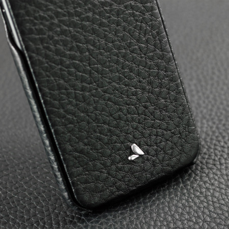 Vaja Ivo Top iPhone 7 Premium Leather Flip Case - Black