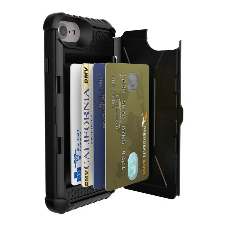 UAG Trooper iPhone 8 / 7 Skyddande Plånboksfodral - Svart