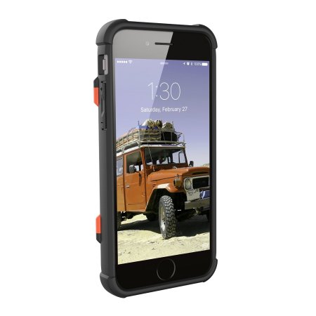 UAG Trooper iPhone 7 Protective Wallet Case Hülle Rust / Schwarz