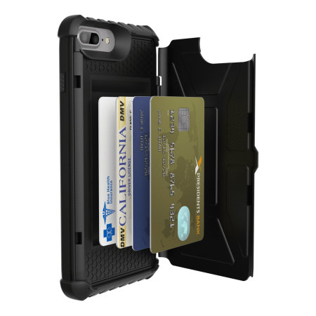 UAG Trooper iPhone 8 Plus / 7 Plus Skyddande Plånboksfodral - Svart