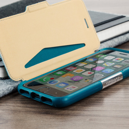 Housse iPhone 8 / 7 Otterbox Strada Series Cuir – Bleue