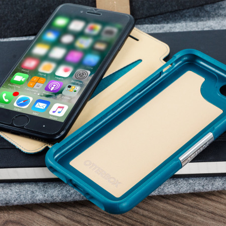 OtterBox Strada Series iPhone 7 Ledertasche in Pacific Blue Teal