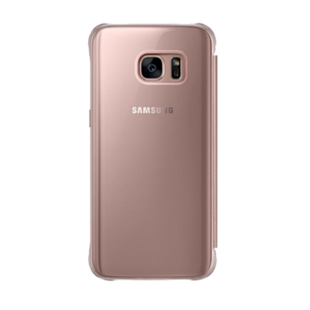 Clear View Cover Officielle Samsung Galaxy S7 – Or Rose