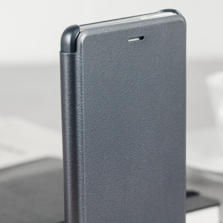 Flip Cover Huawei P9 Lite Officielle effet cuir – Grise