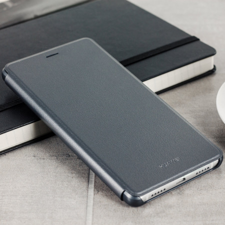 Flip Cover Huawei P9 Lite Officielle effet cuir – Grise