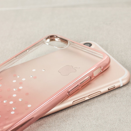 Rose Gold Unique Glitter Polka Dot iPhone 8 Case