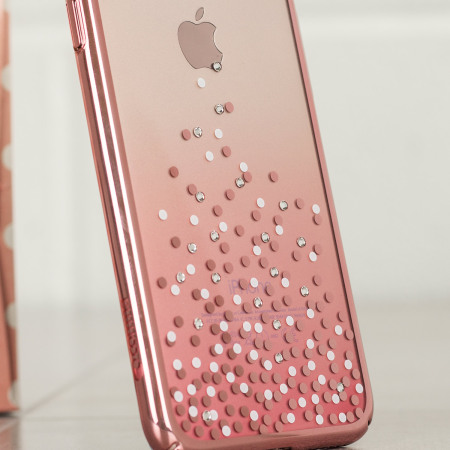 Unique Polka 360 Case iPhone 8 / 7 Hårt skal - Rosé Guld