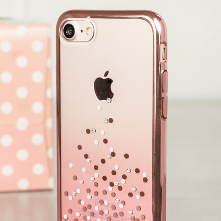 Unique Polka 360 iPhone 7 Case Hülle in Rosa Gold