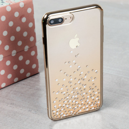 Coque iPhone 7 Plus Unique Polka 360 – Or Champagne
