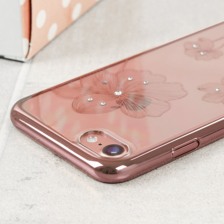 Funda iPhone 7 Crystal Flora 360 - Oro Rosa