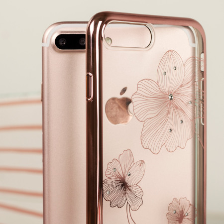 Helemaal droog Toezicht houden omzeilen Crystal Flora 360 iPhone 7 Plus Case - Rose Gold
