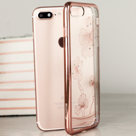 Funda iPhone 7 Plus Crystal Flora 360 - Oro Rosa