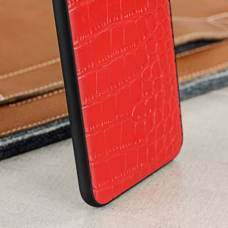 CROCO2 Genuine Leather iPhone 8 Plus / 7 Plus Case - Red