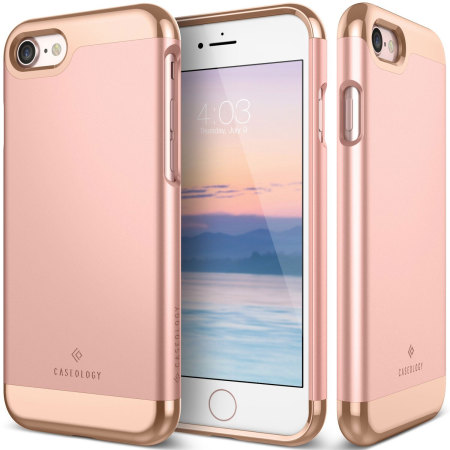 Coque iPhone 8 / 7 Caseology Savoy Series Slider - Or Rose