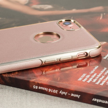 Olixar FlexiLeather iPhone 8 / 7 Hülle in Rose Gold