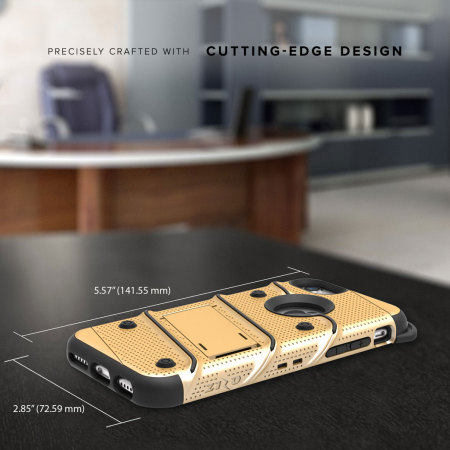 Zizo Bolt Series iPhone 8 / 7 Tough Case & Belt Clip - Gold / Black