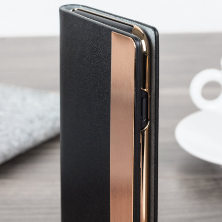 Housse iPhone 7 SLG D5 Portefeuille en cuir véritable – Noire