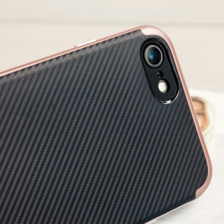 Olixar X-Duo iPhone 7 Skal - Kolfiber Rosé Guld
