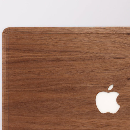 WoodWe Real Wood Apple Macbook Pro Retina 15 Cover - Walnut