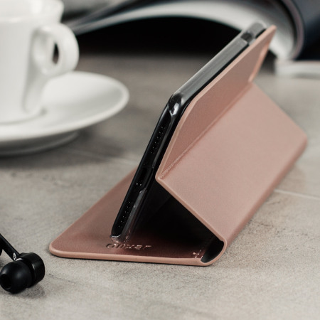 Olixar Leather-Style iPhone 8 / 7 Lommebok Deksel - Rose Gull