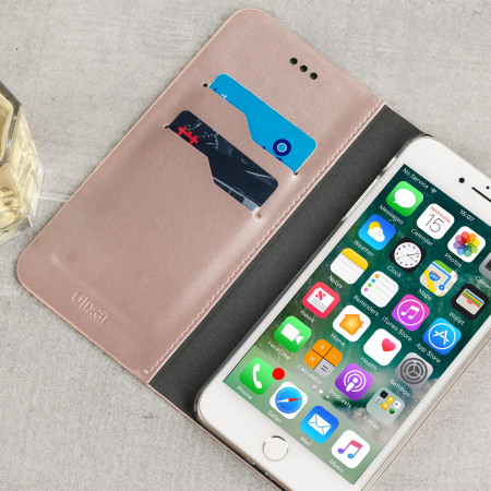 Olixar Leather-Style iPhone 8 Plus / 7 Plus Suojakotelo - Pinkki