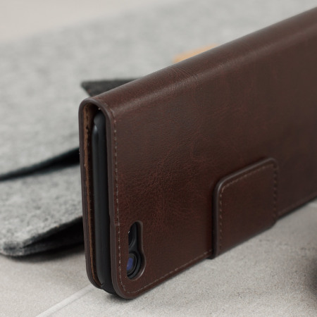 Olixar Leather-Style iPhone 8 / 7 Plånboksfodral - Brun