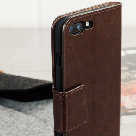 Olixar Lederlook iPhone 8 Plus / 7 Plus Wallet Case - Bruin