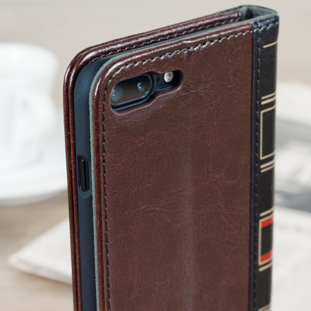Olixar X-Tome Leather-Style iPhone 8 Plus / 7 Plus Book Fodral - Brun