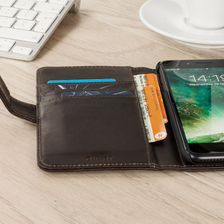 Olixar echt leren Wallet Case voor de iPhone 7 Plus - Bruin