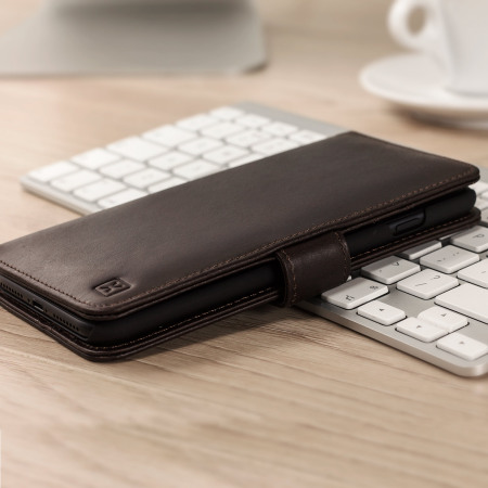 Olixar iPhone 7 Plus Ledertasche Wallet Case in Braun