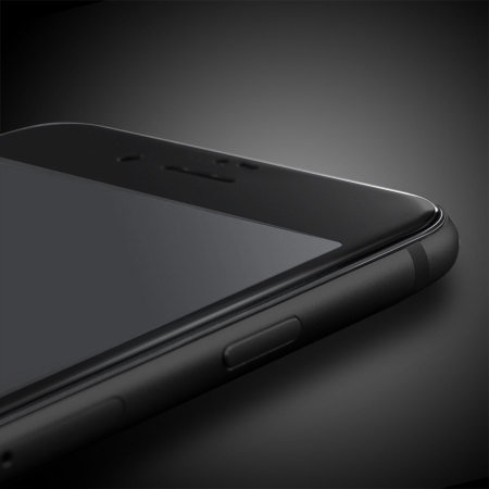 Olixar Full Cover Tempered Glas iPhone 7 Plus Displayschutz in Schwarz