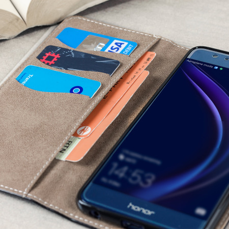 Olixar Huawei Honor 8 Wallet Tasche in Schwarz / Tan