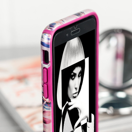 Speck Presidio Inked iPhone 7 Plus Case - Magenta / Pink Flower