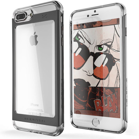 Ghostek Cloak iPhone 7 Plus Aluminium Tough Hülle Klar / Schwarz