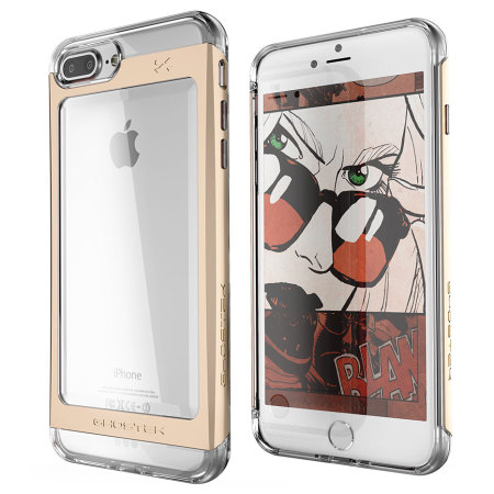Ghostek Cloak iPhone 7 Plus Aluminium Tough Deksel - Klar / Gull