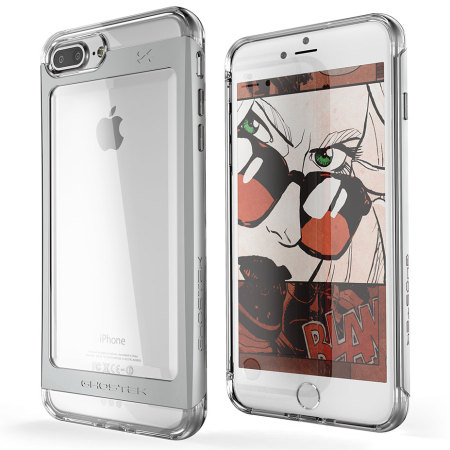 Ghostek Cloak iPhone 7 Plus Aluminium Tough Case - Clear / Silver