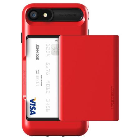 Coque iPhone 8 / 7 VRS Design Damda Glide – Rouge Pomme