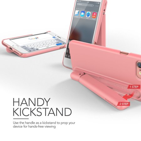 Trolley Factureerbaar vork VRS Design Cue Stick iPhone 7 Selfie Case - Snow Pink