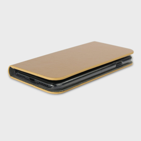 Olixar Leather-Style iPhone 7 Wallet Stand Case - Gold