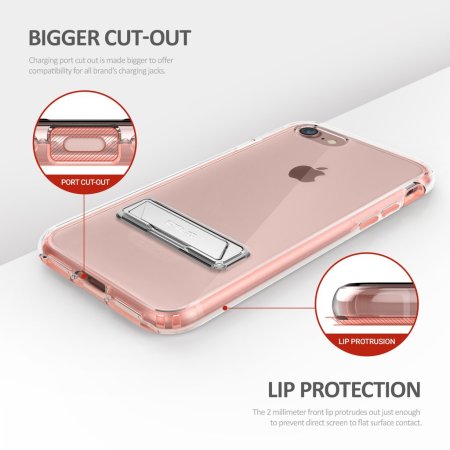 Coque iPhone 7 Obliq Naked Shield – Or rose