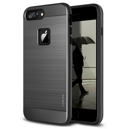 Obliq Slim Meta iPhone 7 Plus Case - Titanium Zwart