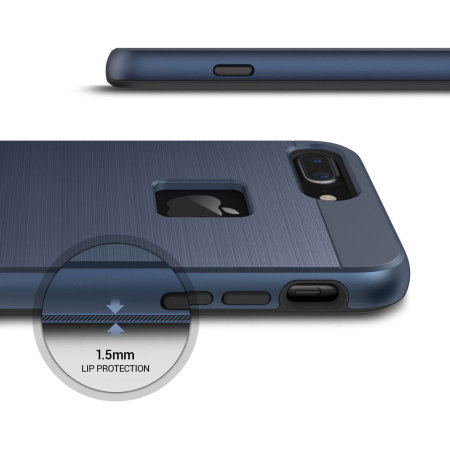 Obliq Slim Meta iPhone 7 Plus Case - Diepblauw