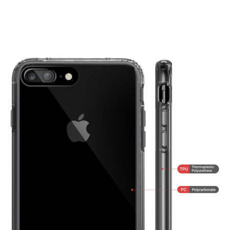 Coque iPhone 7 Plus Obliq Naked Shield – Noire fumée