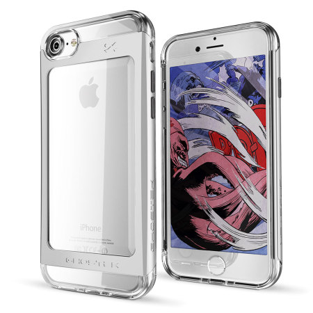 Ghostek Cloak 2 Series iPhone 7 Aluminium Tough Case - Clear / Silver